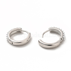 Серьги-кольца с акриловым жемчугом&nbsp;EJEW-K093-10P