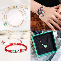 Perles de pierre de lune synthétiques bricolage kits de fabrication de bracelets extensibles&nbsp;DIY-SC0012-84B