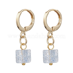 6 пара серег-колец из латунного стекла с потрескивающим эффектом&nbsp;EJEW-JE06616