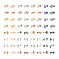 80 шт. 8 шт. фурнитура для сережек-гвоздиков из нержавеющей стали 304&nbsp;STAS-PJ0001-40