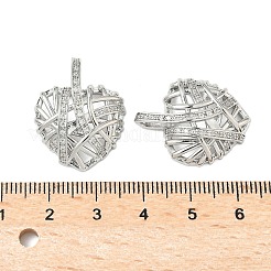 Латунные микропаве прозрачные подвески с фианитом&nbsp;X-KK-B139-01P