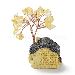 Смола и натуральный цитрин модельный орнамент&nbsp;DJEW-Z001-01A