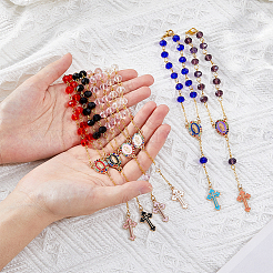 Подвесные украшения из крестообразной эмали&nbsp;HJEW-AB00656