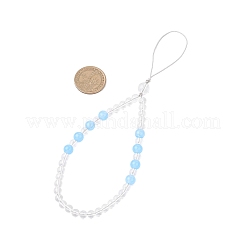 Ремешки для мобильных телефонов из натурального и окрашенного малайзийского нефрита&nbsp;HJEW-JM03414-01