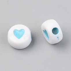 Непрозрачные акриловые бусины&nbsp;X-ACRP-T004-02