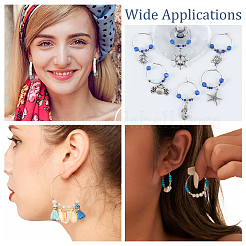 320 шт. 40 стиля фурнитуры для сережек-колец из хирургической нержавеющей стали 316&nbsp;STAS-ME0001-08