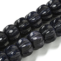 Sintetici blu Goldstone fili di perline&nbsp;G-G142-A10-01