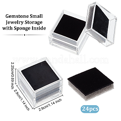 24 квадратная прозрачная пластиковая коробка с бриллиантами&nbsp;CON-OC0001-68B