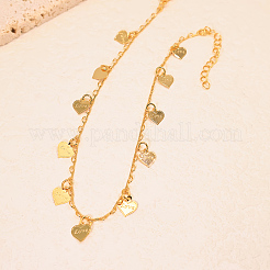 Elegante Vintage-Fußkettchen aus Messing mit Herzquasten für Damen&nbsp;RY0990