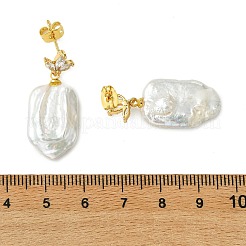 Ohrstecker mit Hängefunktion aus Messing&nbsp;EJEW-JE07279