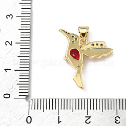 Подвески из латуни с микропаве из кубического циркония и стекла&nbsp;KK-Q068-01G