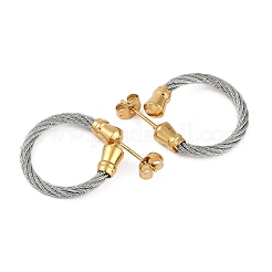 Ионное покрытие (ip) серьги-гвоздики из нержавеющей стали 304 для женщин&nbsp;EJEW-M023-06B