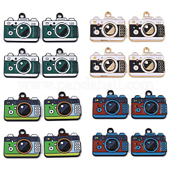 16шт 4 цвета сплава эмалевые подвески&nbsp;ENAM-FP0001-52