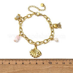 Браслеты с подвесками из нержавеющей стали 304&nbsp;BJEW-L708-05G