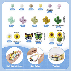 16 стиль силиконовые бусины&nbsp;SIL-TA0001-45