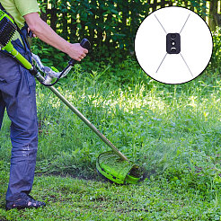 Сменные головки из пластика и стали для электрической беспроводной газонокосилки&nbsp;FIND-WH0173-350B