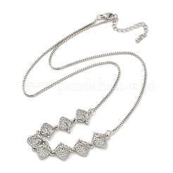 Латунные микропаве прозрачные кубические цирконии фруктовые нагрудники ожерелья&nbsp;NJEW-F342-01A-P