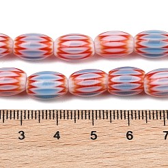 Colliers de perles ovales en verre millefiori faits à la main&nbsp;LK-Z001-01B-08