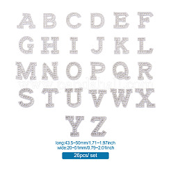 Patchs de strass en résine alphabet&nbsp;DIY-TAC0005-45A