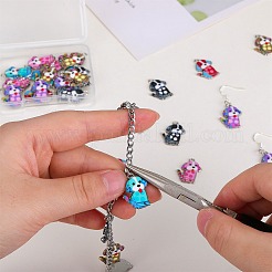 30pcs 6 colores aleación esmalte pandants&nbsp;ENAM-SZ0004-18
