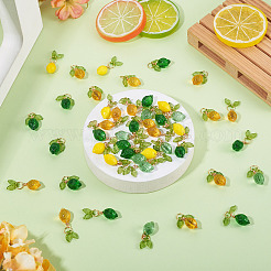 50 Zitronenanhänger aus Acryl und Glas&nbsp;PALLOY-TAC0255