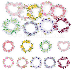 9 Stück Polyester-Kleidungsflicken.&nbsp;DIY-TAC0010-42