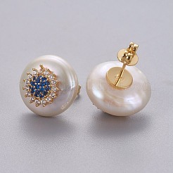 Orecchini di perle naturali&nbsp;EJEW-L231-23C