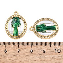Ciondoli in acciaio inossidabile 304 smaltati e con strass di cristallo&nbsp;RB-CBA4809-08G