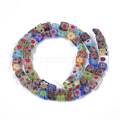 Millefiori perle di vetro fili&nbsp;LAMP-S191-06