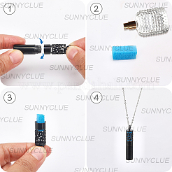 Ожерелья с подвесками в виде полых облачных колонн из нержавеющей стали 304&nbsp;NJEW-SC0001-47A