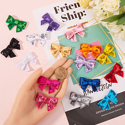 32 Stück 16 Farben Pailletten Leder Bowknots&nbsp;DIY-GF0009-91