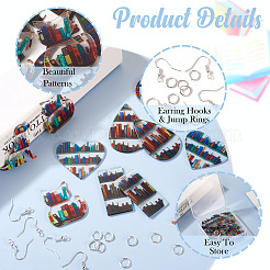 DIY-Set zur Herstellung baumelnder Acryl-Ohrringe im Bücherregal-Stil&nbsp;DIY-TA0009-66