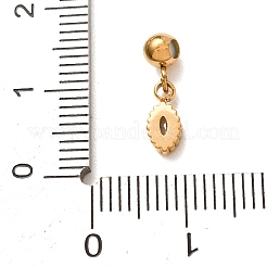 Dijes de acero inoxidable 304 con circonitas cúbicas transparentes engastadas.&nbsp;CU-CBAB6EC-14G-03