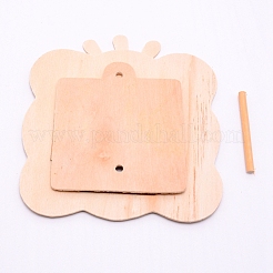 Marcos de fotos de madera natural sin terminar&nbsp;WOOD-WH0110-31
