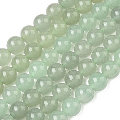 Naturels verts perles rondes aventurine brins&nbsp;X-G-S150-8mm-1