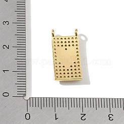 Pendentifs en laiton micro pavé de zircone cubique transparent pour la saint-valentin&nbsp;KK-L268-026G-04