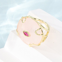 Anneaux de manchette en quartz rose naturel&nbsp;GG-CBA5FCC-02G-09