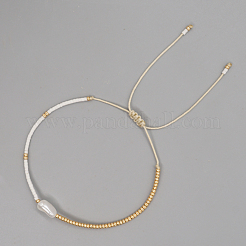 Пластиковые жемчужины и стеклянные бусины плетеные браслеты из бисера для женщин&nbsp;WH4372-4