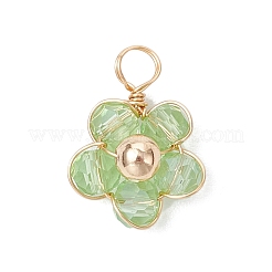 9 шт. 9-х цветные граненые стеклянные круглые бусины-подвески&nbsp;PALLOY-JF03648-02