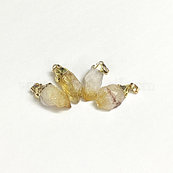 Кулоны из натурального сырого необработанного цитрина&nbsp;G-M040-M08