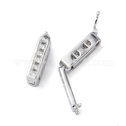 925 застежка-твистер из стерлингового серебра с кубическим цирконием&nbsp;STER-WH0007-28C-P