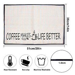 Kaffee-Tassenmatten aus Baumwolle und Leinen&nbsp;AJEW-WH0201-013