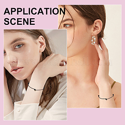 48 шт. 2 цвета экологически чистый корейский вощеный полиэстеровый шнур для изготовления регулируемого браслета&nbsp;AJEW-MA00002