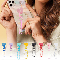 8 Stück Handy-Halter in Herzform aus Zinklegierung&nbsp;HJEW-OC00069