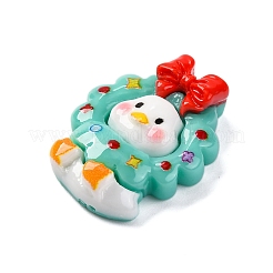 Cabochons en résine opaque sur le thème du canard de Noël&nbsp;RESI-Q010-03B