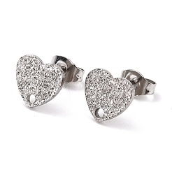 Фурнитура для сережек-гвоздиков из нержавеющей стали марки 304&nbsp;STAS-I183-02A-P