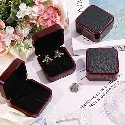 Cajas para gemelos de joyería de plástico y cuero sintético&nbsp;CON-WH0117-14B