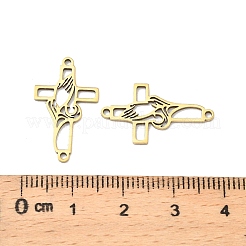 201 нержавеющая сталь религия полые молитвенные руки крестики-соединения соединительные подвески&nbsp;STAS-K310-03G