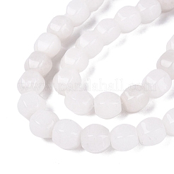 Natürliche weiße Jade perlen Stränge&nbsp;G-Q608-08A-01
