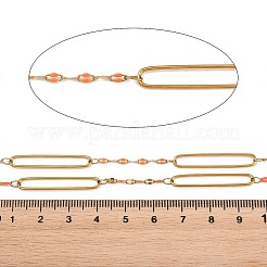 304 Edelstahl emaillierte ovale Gliederketten&nbsp;CHS-K021-15G-01